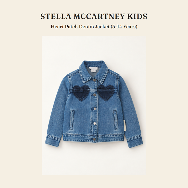 스텔라 매카트니 키즈(Stella McCartney Kids) Heart Patch Denim Jacket (5-14 Years) - 영국 정품 직수입 | Lhea UK(레아영국)