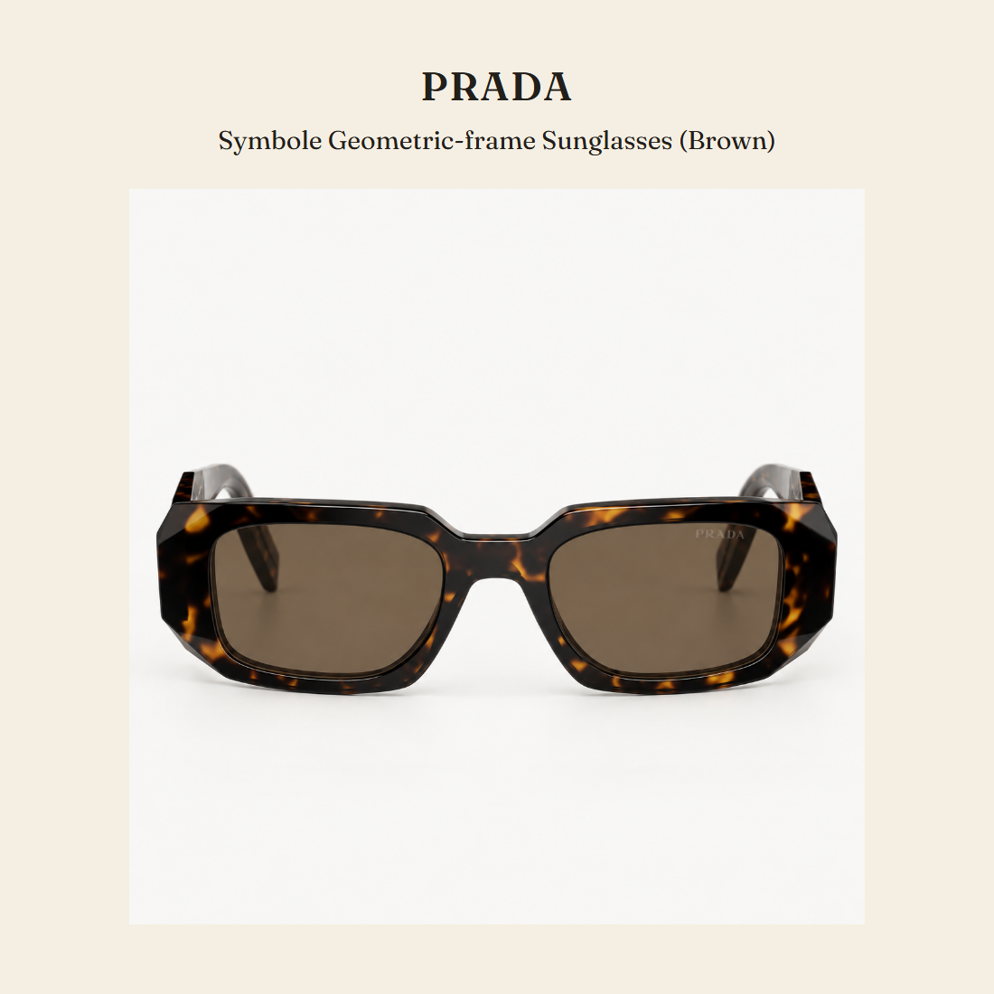 프라다(Prada) Symbole Geometric-frame Sunglasses (Brown) 선글라스 - 영국 정품 직수입 | Lhea UK(레아영국)
