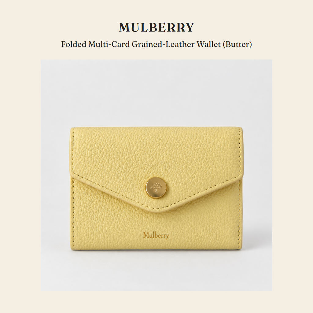 멀버리(Mulberry) Folded Multi-Card Grained-Leather Wallet (Butter) 지갑 - 영국 정품 직수입 | Lhea UK(레아영국)