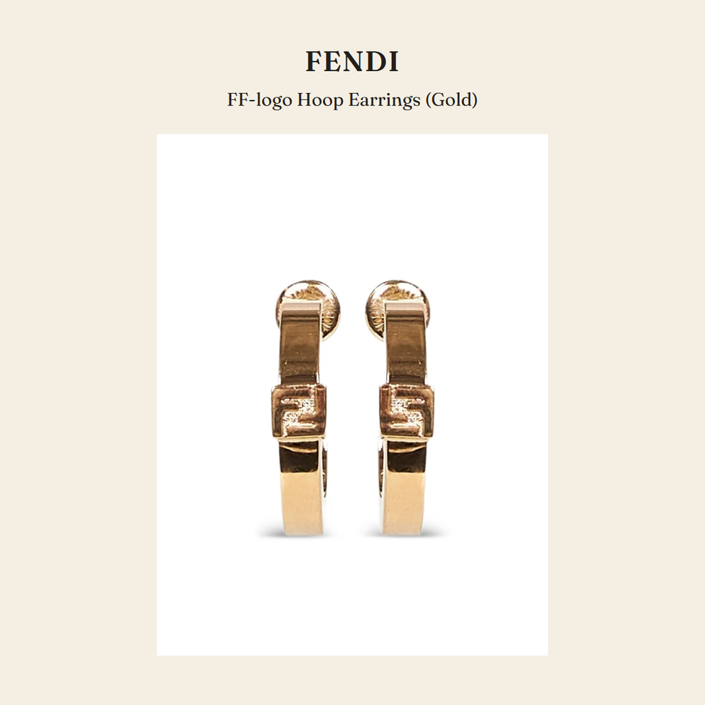펜디(Fendi) FF-logo Hoop Earrings (Gold) 주얼리 - 영국 정품 직수입 | Lhea UK(레아영국)