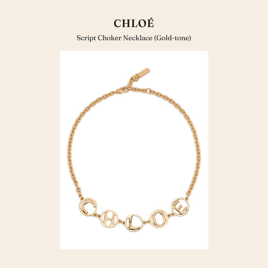 클로에(Chloé) Script Choker Necklace (Gold-tone) 주얼리 - 영국 정품 직수입 | Lhea UK(레아영국)