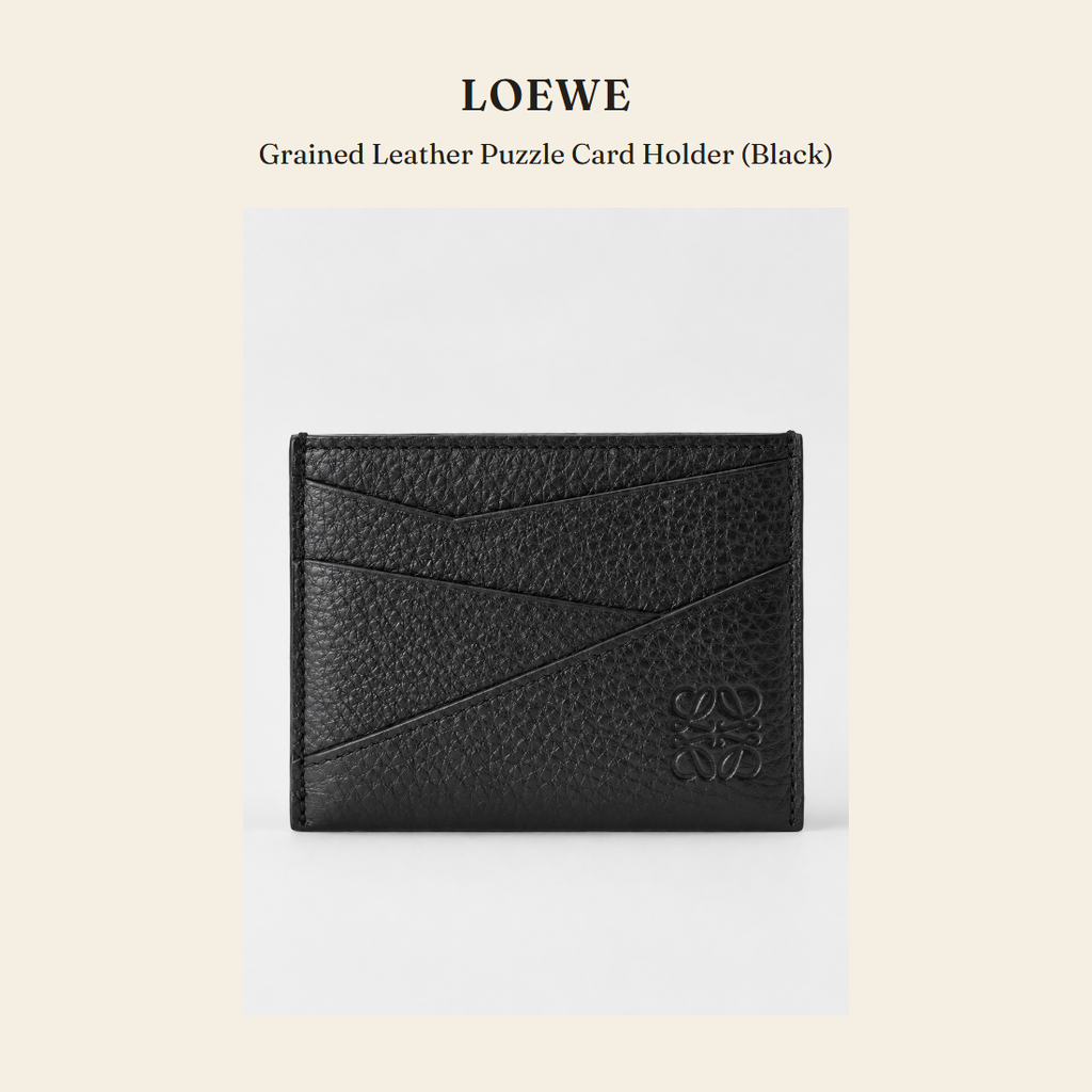 로에베(Loewe) Grained Leather Puzzle Card Holder (Black) 지갑 - 영국 정품 직수입 | Lhea UK(레아영국)