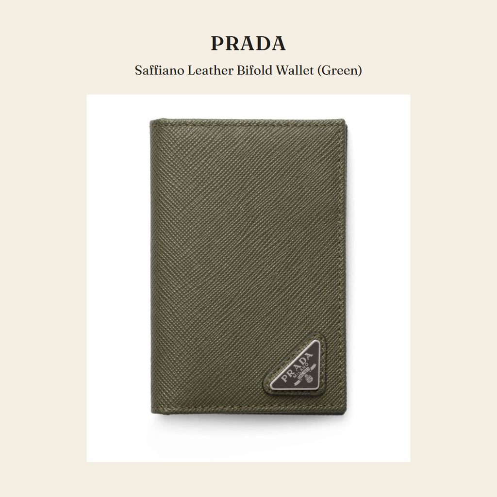 프라다(Prada) Saffiano Leather Bifold Wallet (Green) 지갑 - 영국 정품 직수입 | Lhea UK(레아영국)