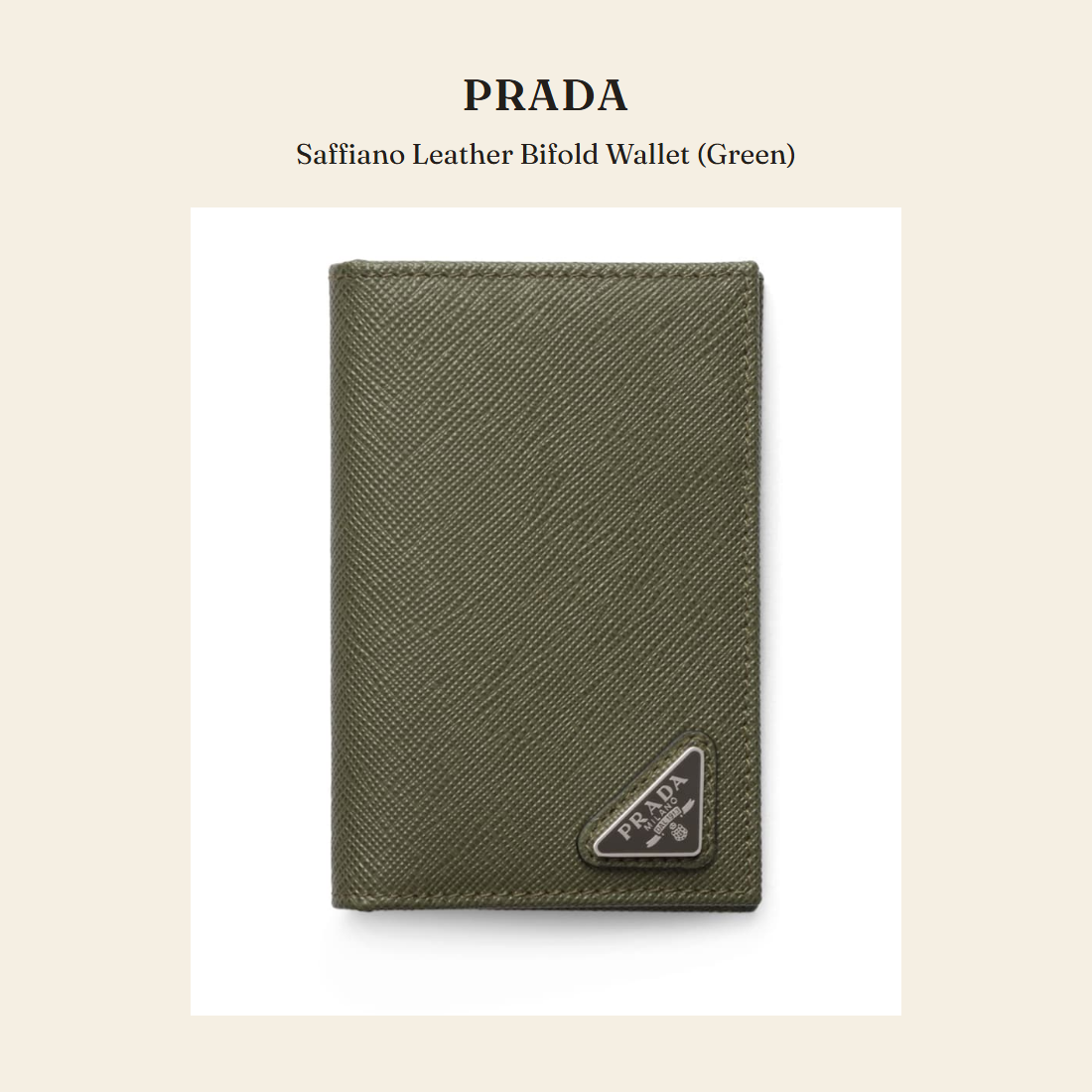 프라다(Prada) Saffiano Leather Bifold Wallet (Green) 지갑 - 영국 정품 직수입 | Lhea UK(레아영국)