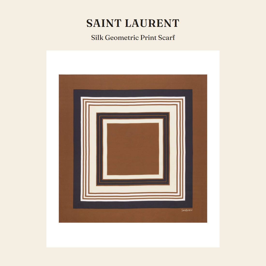 생로랑(Saint Laurent) Silk Geometric Print Scarf 스카프 - 영국 정품 직수입 | Lhea UK(레아영국)