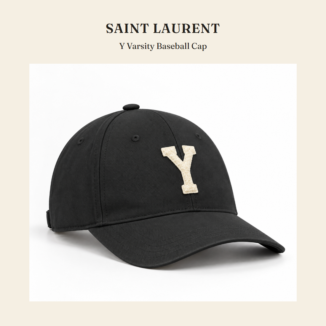 생로랑(Saint Laurent) Y Varsity Baseball Cap 모자 - 영국 정품 직수입 | Lhea UK(레아영국)