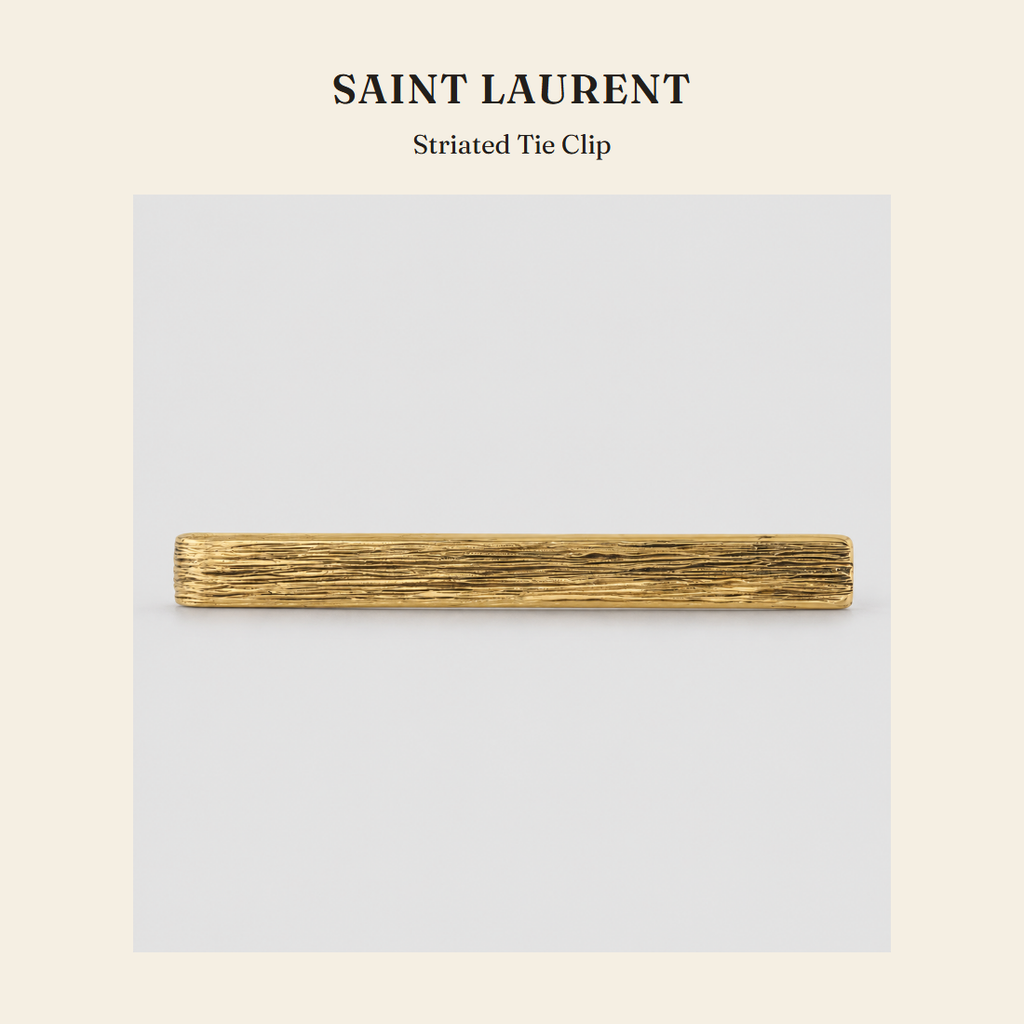 생로랑(Saint Laurent) Striated Tie Clip 타이클립 - 영국 정품 직수입 | Lhea UK(레아영국)