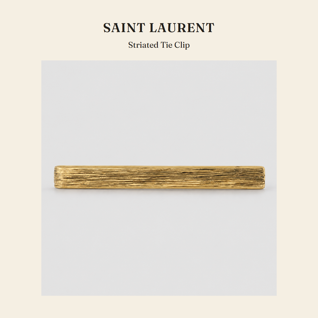 생로랑(Saint Laurent) Striated Tie Clip 타이클립 - 영국 정품 직수입 | Lhea UK(레아영국)