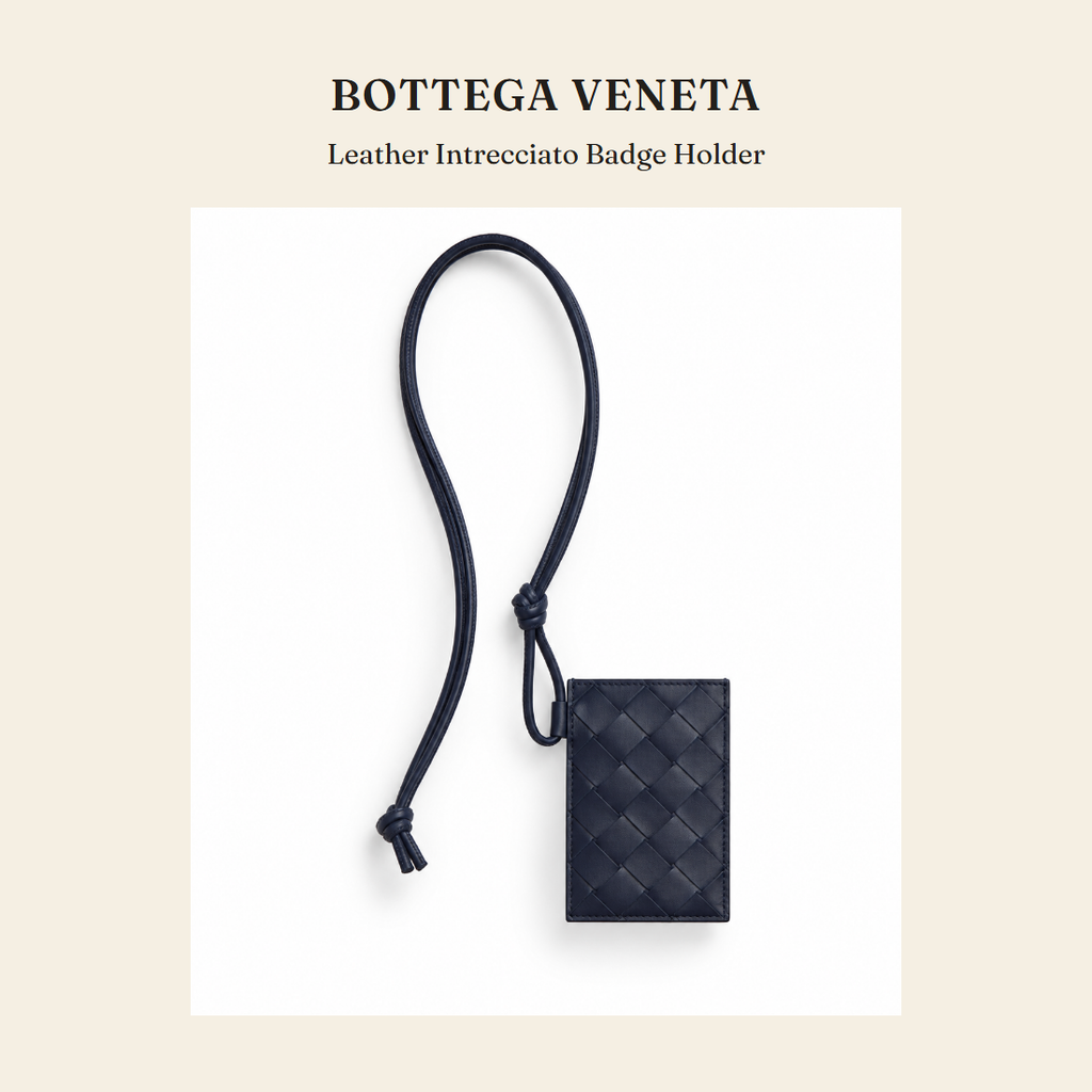보테가 베네타(Bottega Veneta) Leather Intrecciato Badge Holder - 영국 정품 직수입 | Lhea UK(레아영국)