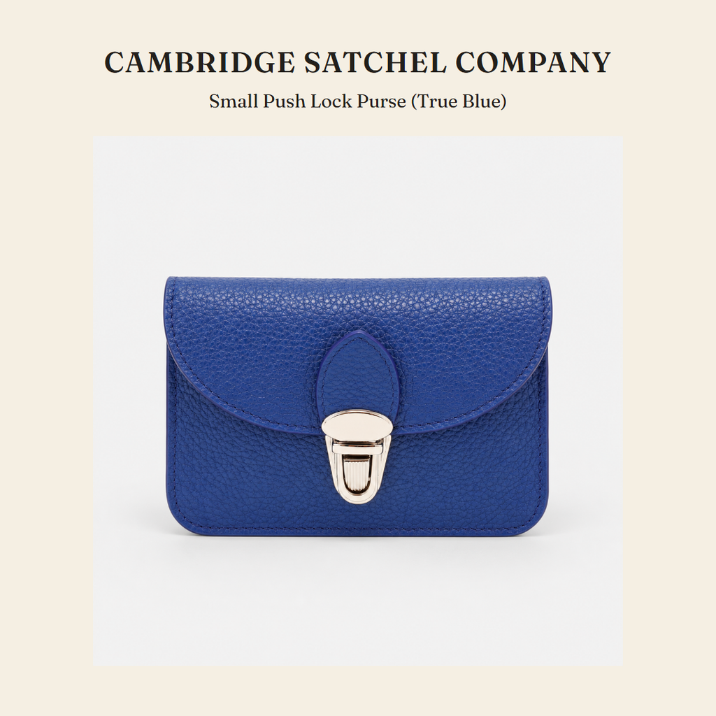 케임브리지 새첼 컴퍼니(Cambridge Satchel Company) Small Push Lock Purse (True Blue) 스몰레더굿즈 - 영국 정품 직수입 | Lhea UK(레아영국)
