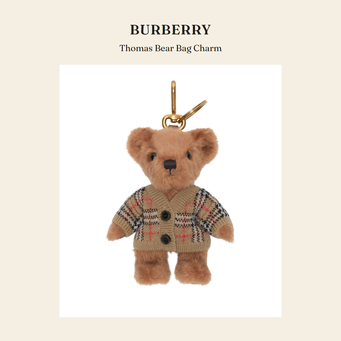 버버리(Burberry) Thomas Bear Bag Charm 가방 참 - 영국 정품 직수입 | Lhea UK(레아영국)