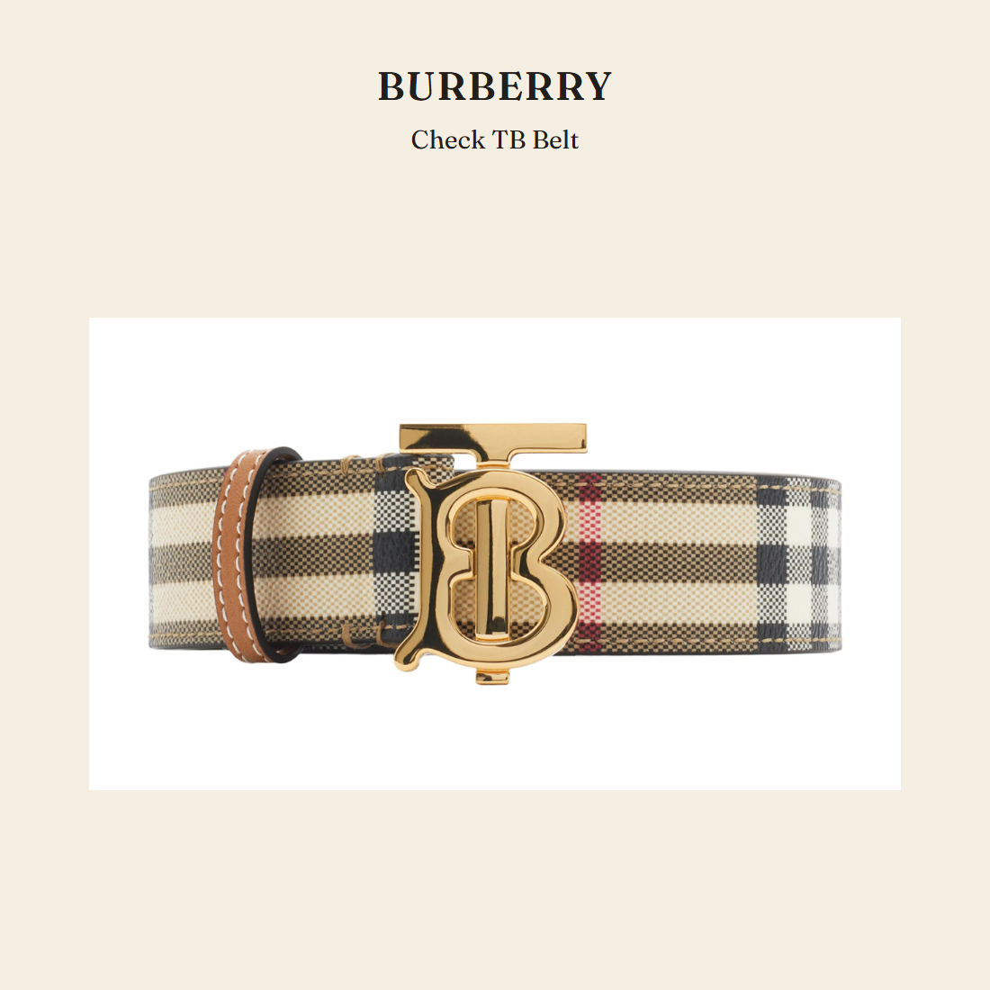 버버리(Burberry) Check TB Belt 벨트 - 영국 정품 직수입 | Lhea UK(레아영국)