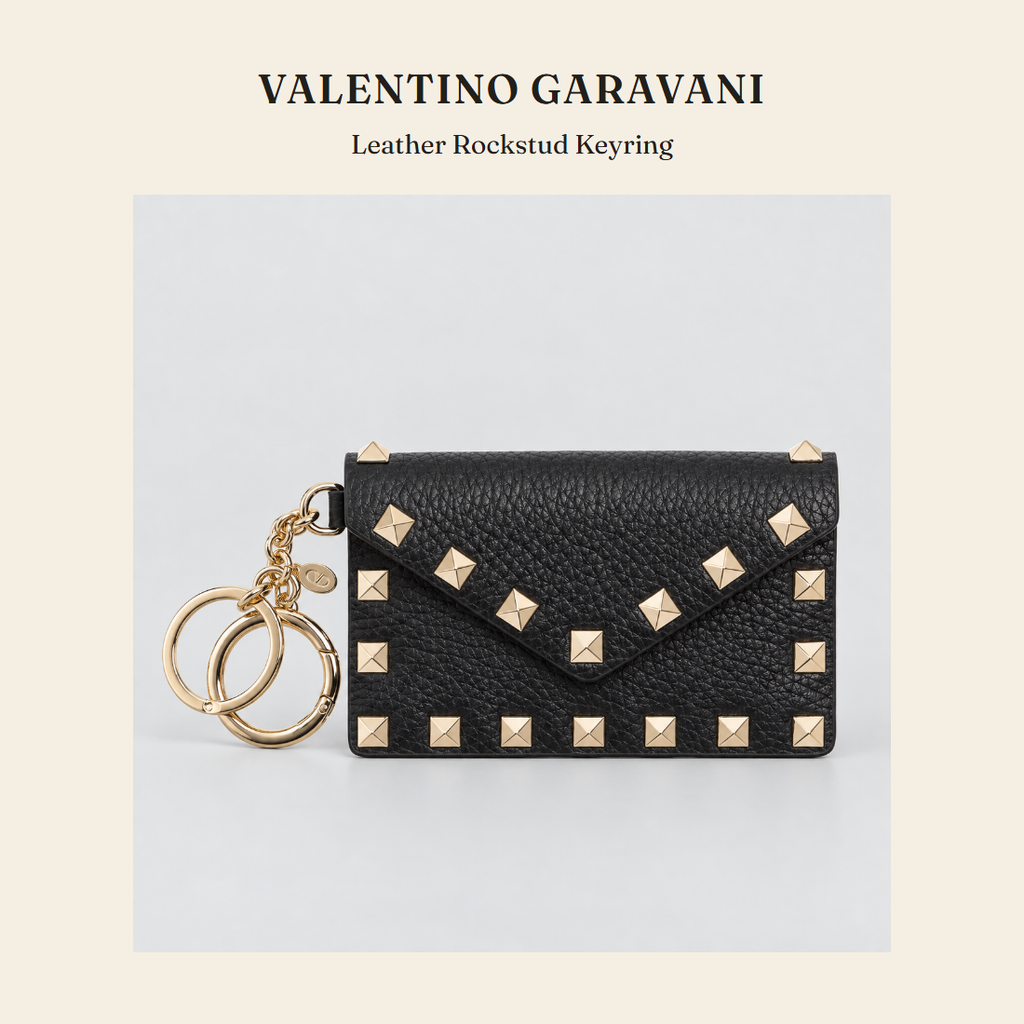 Valentino Garavani Leather Rockstud Keyring - 영국 정품 직수입 | Lhea UK(레아영국)
