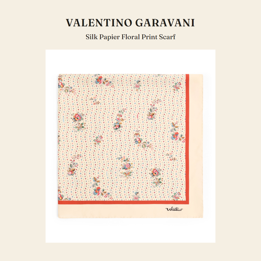 발렌티노 가라바니(Valentino Garavani) Silk Papier Floral Print Scarf 스카프 - 영국 정품 직수입 | Lhea UK(레아영국)