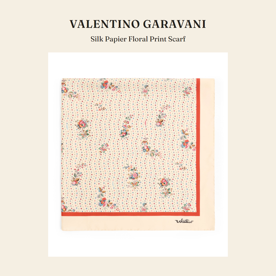 발렌티노 가라바니(Valentino Garavani) Silk Papier Floral Print Scarf 스카프 - 영국 정품 직수입 | Lhea UK(레아영국)