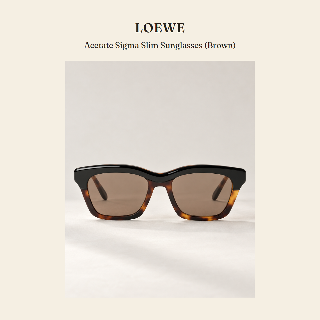 로에베(Loewe) Acetate Sigma Slim Sunglasses (Brown) 선글라스 - 영국 정품 직수입 | Lhea UK(레아영국)