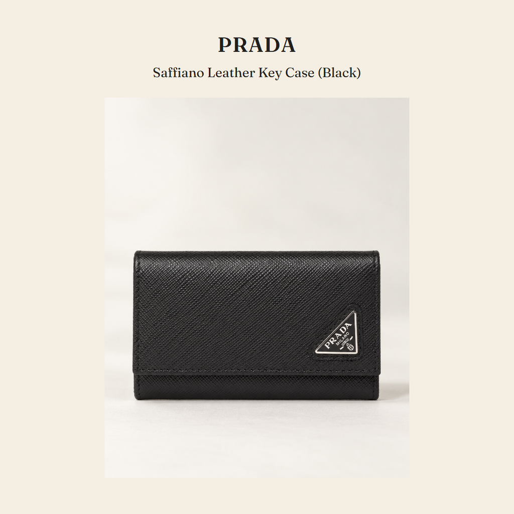 프라다(Prada) Saffiano Leather Key Case (Black) 스몰레더굿즈 - 영국 정품 직수입 | Lhea UK(레아영국)