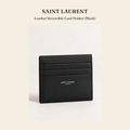 생로랑(Saint Laurent) Leather Reversible Card Holder (Black) 지갑 - 영국직구 정품 | 레아영국