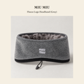 미우미우(Miu Miu) Fleece Logo Headband (Grey) 모자 - 영국 정품 직수입 | Lhea UK(레아영국)