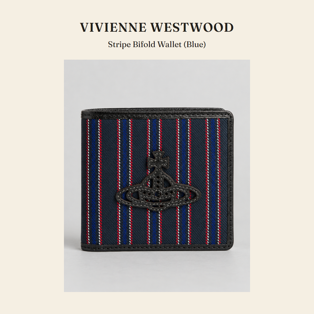 비비안 웨스트우드(Vivienne Westwood) Stripe Bifold Wallet (Blue) 지갑 - 영국 정품 직수입 | Lhea UK(레아영국)