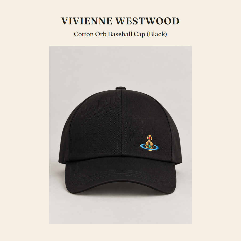 비비안 웨스트우드(Vivienne Westwood) Cotton Orb Baseball Cap (Black) 모자 - 영국 정품 직수입 | Lhea UK(레아영국)