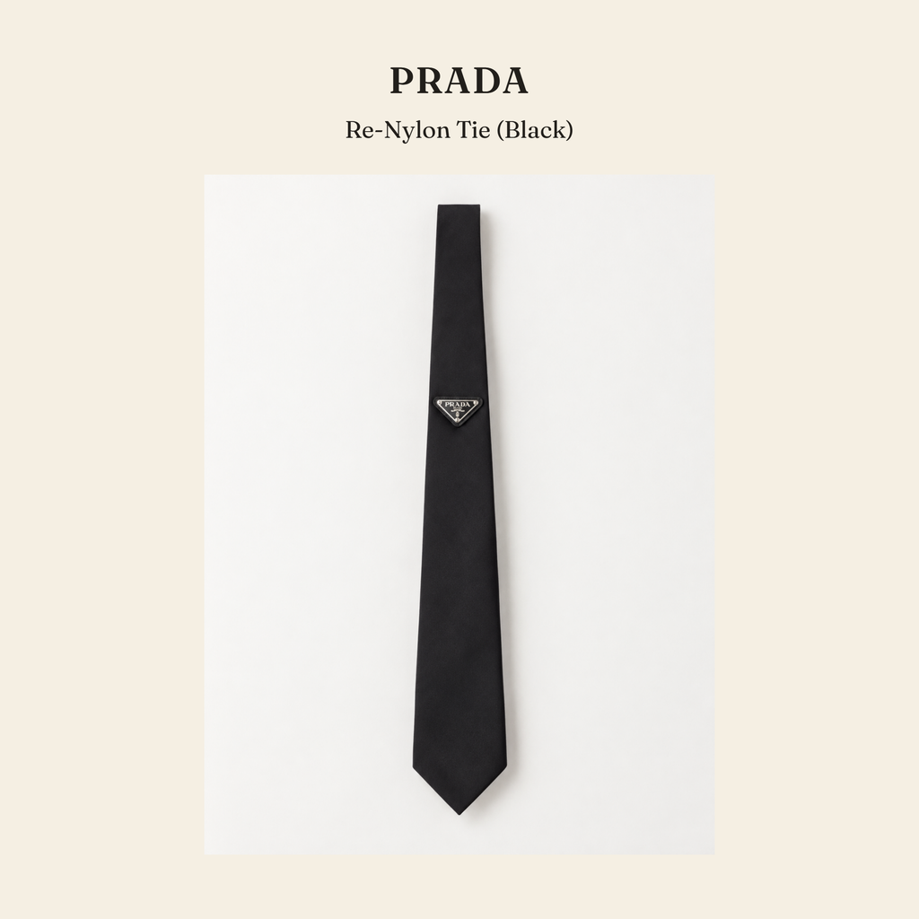 프라다(Prada) Re-Nylon Tie (Black) - 영국직구 정품 | 레아영국