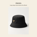 프라다(Prada) Logo-plaque Nylon Bucket Hat (Black) 모자 - 영국직구 정품 | 레아영국
