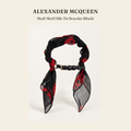 알렉산더 맥퀸(Alexander McQueen) Skull-Motif Silk-Tie Bracelet (Black) 주얼리 - 영국직구 정품 | 레아영국