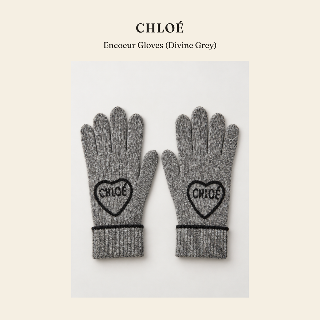 클로에(Chloé) Encoeur Gloves (Divine Grey) 장갑 - 영국직구 정품 | 레아영국