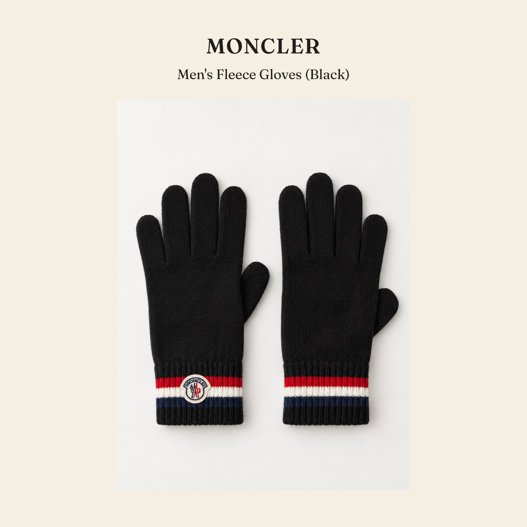 몽클레르(Moncler) Men's Fleece Gloves (Black) 장갑 - 영국직구 정품 | 레아영국