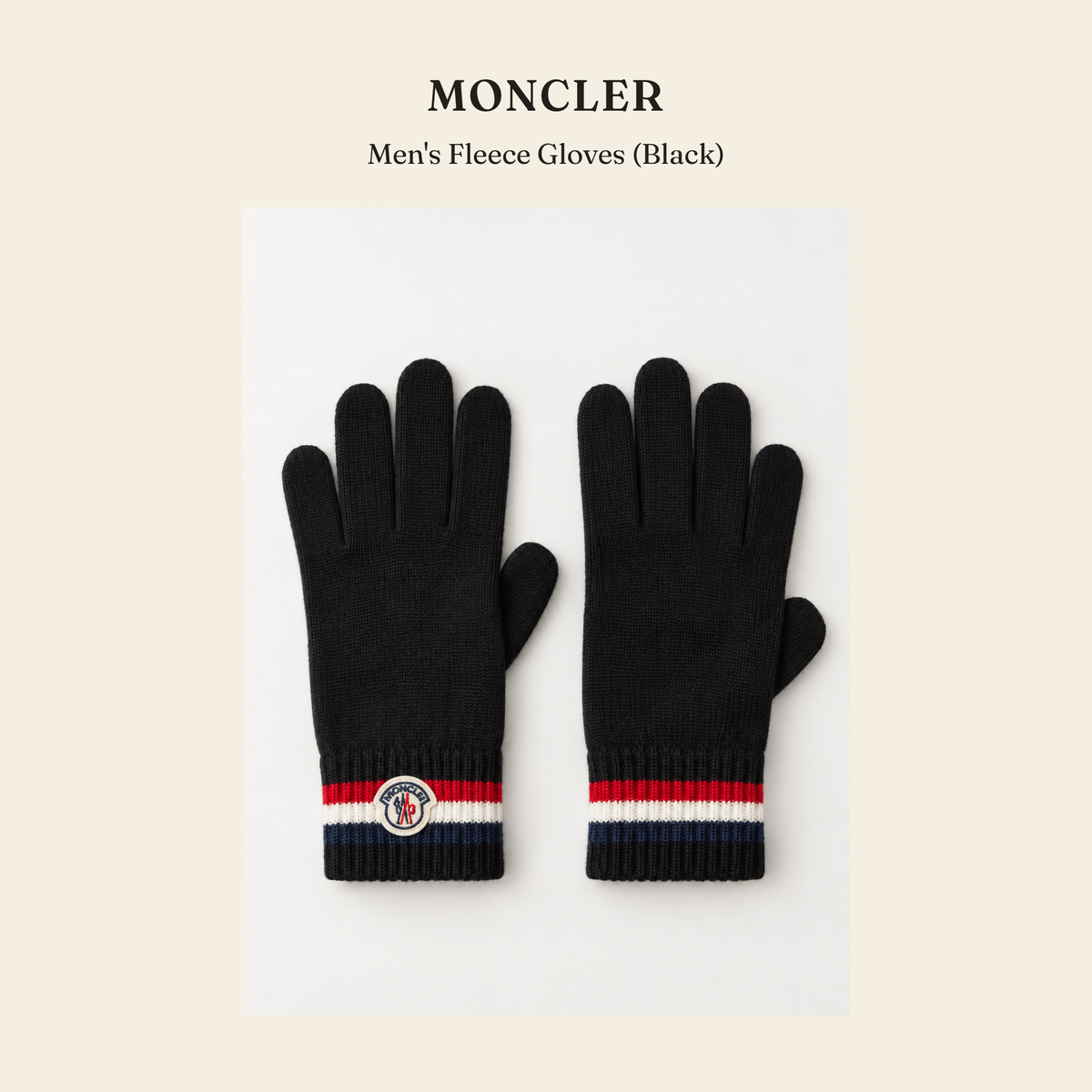 몽클레르(Moncler) Men's Fleece Gloves (Black) 장갑 - 영국직구 정품 | 레아영국
