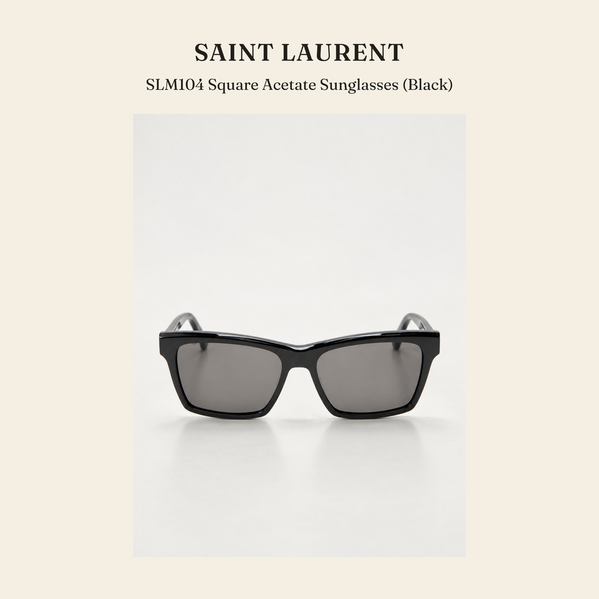 생로랑(Saint Laurent) SLM104 Square Acetate Sunglasses (Black) 선글라스 - 영국직구 정품 | 레아영국