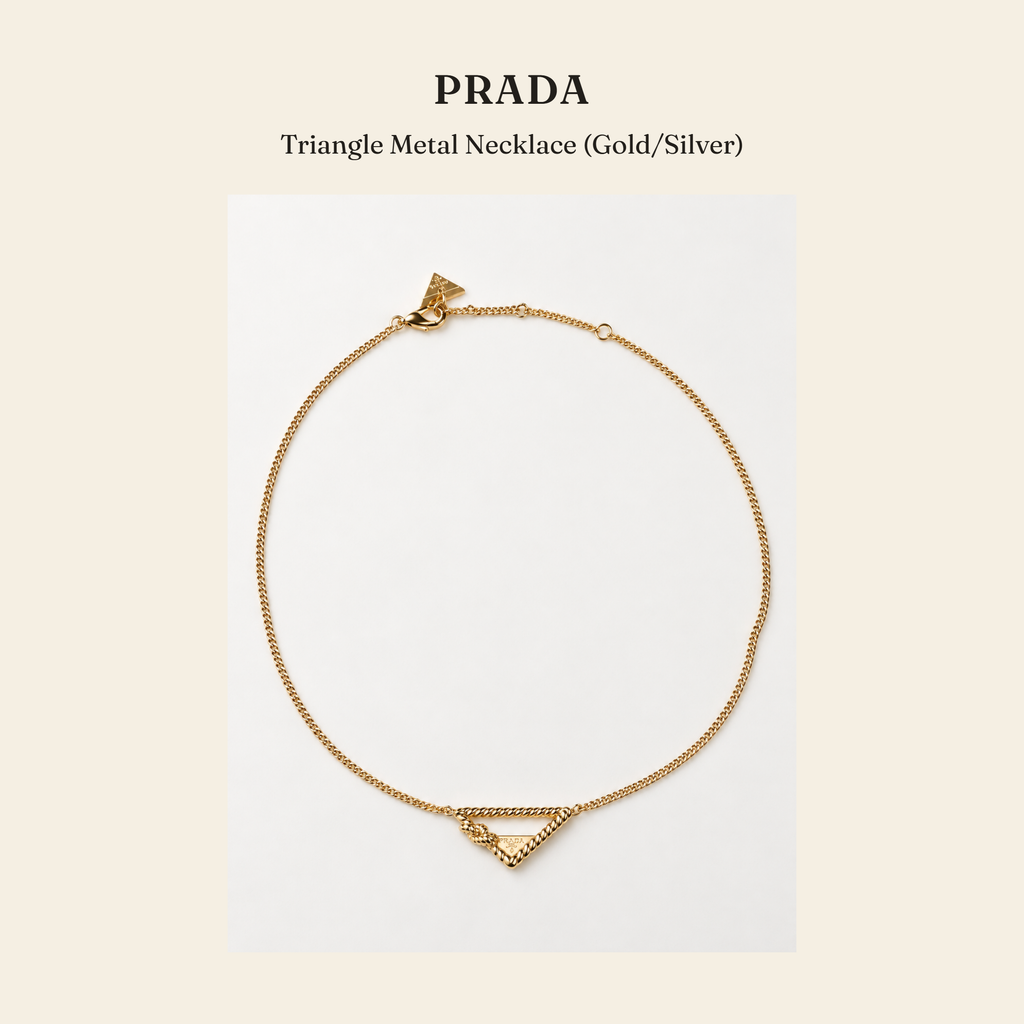 프라다(Prada) Triangle Metal Necklace (Gold/Silver) 주얼리 - 영국직구 정품 | 레아영국