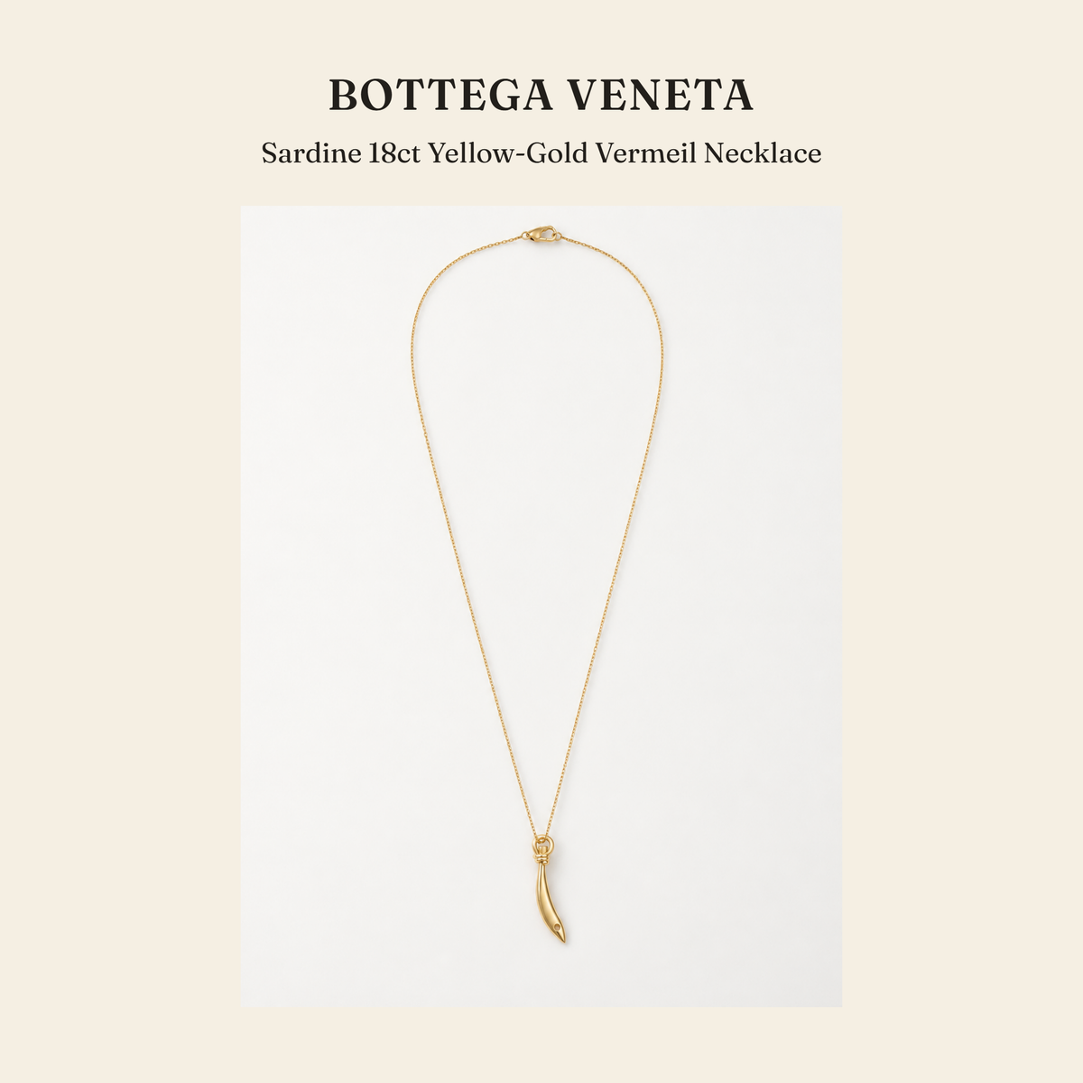 보테가 베네타(Bottega Veneta) Sardine 18ct Yellow-Gold Vermeil Necklace 주얼리 - 영국직구 정품 | 레아영국