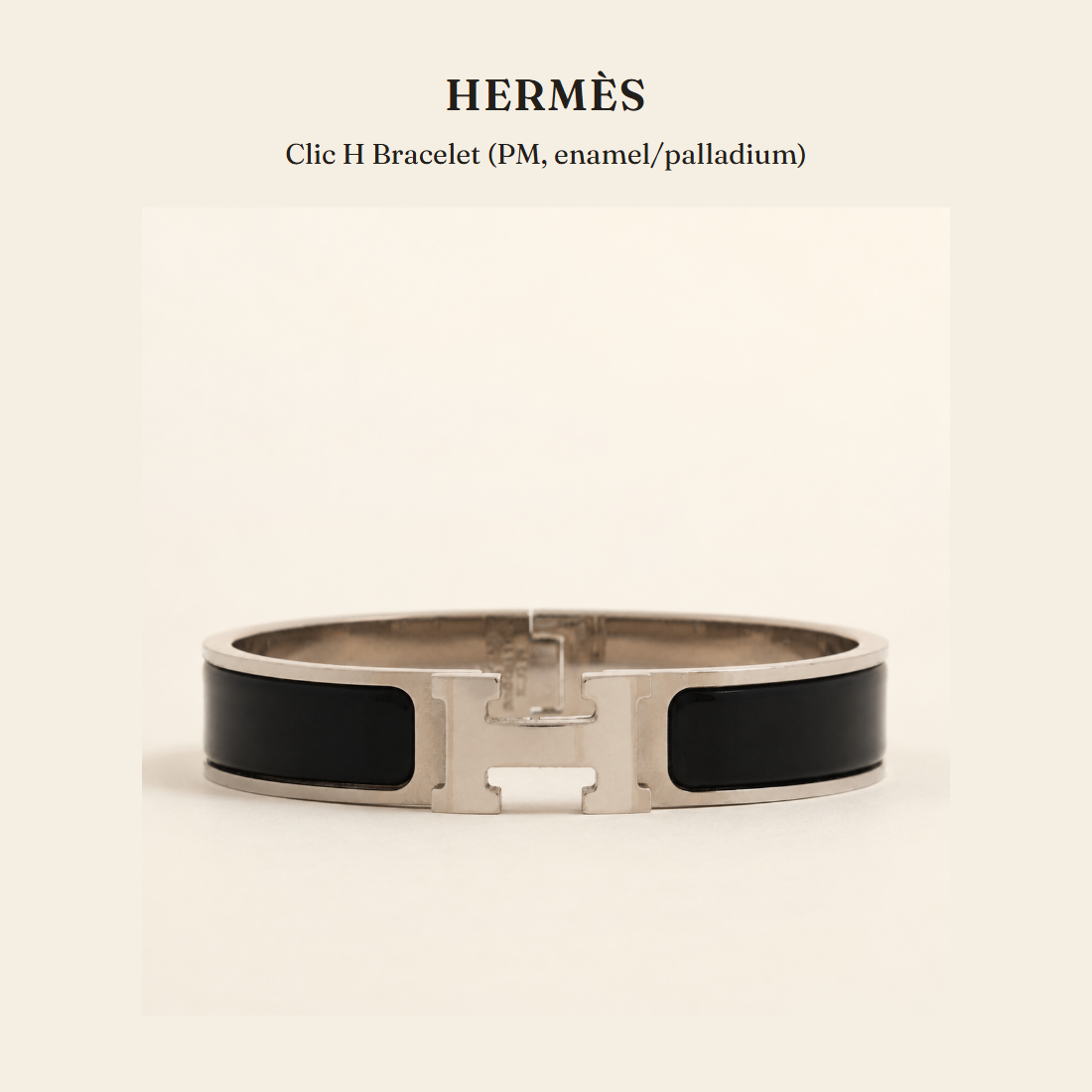 에르메스(Hermès) Clic H Bracelet (PM, enamel/palladium) 주얼리 - 영국 정품 직수입 | Lhea UK(레아영국)