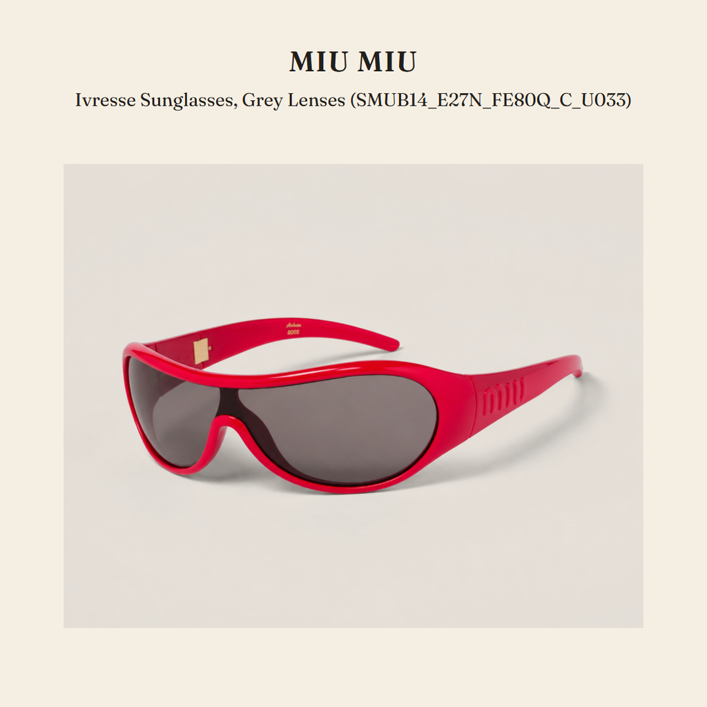 미우미우(Miu Miu) Ivresse Sunglasses, Grey Lenses (SMUB14_E27N_FE80Q_C_U033) 선글라스 - 영국 정품 직수입 | Lhea UK(레아영국)