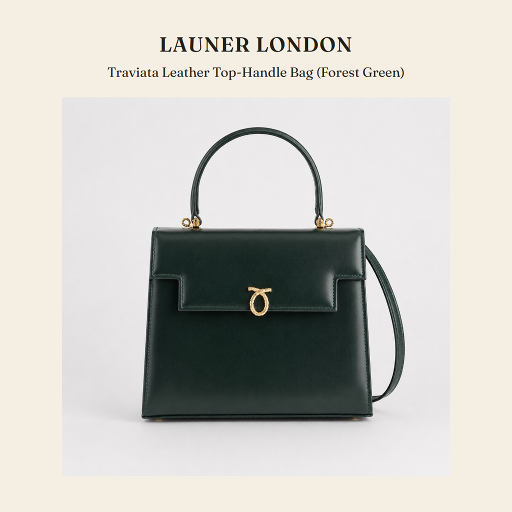 로너 런던(Launer London) Traviata Leather Top-Handle Bag (Forest Green) - 영국 정품 직수입 | Lhea UK(레아영국)