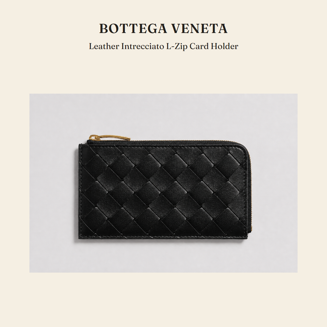 보테가 베네타(Bottega Veneta) Leather Intrecciato L-Zip Card Holder 지갑 - 영국 정품 직수입 | Lhea UK(레아영국)