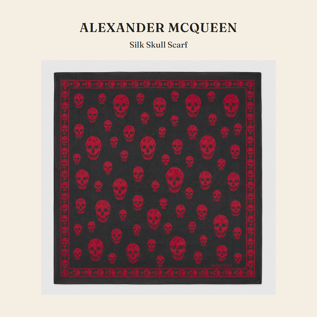 알렉산더 맥퀸(Alexander McQueen) Silk Skull Scarf 스카프 - 영국 정품 직수입 | Lhea UK(레아영국)