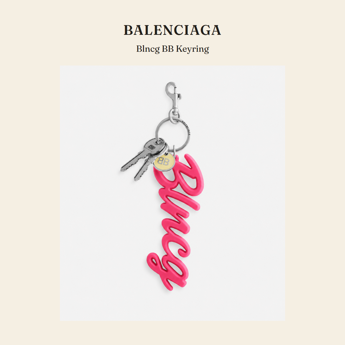 발렌시아가(Balenciaga) Blncg BB Keyring - 영국 정품 직수입 | Lhea UK(레아영국)