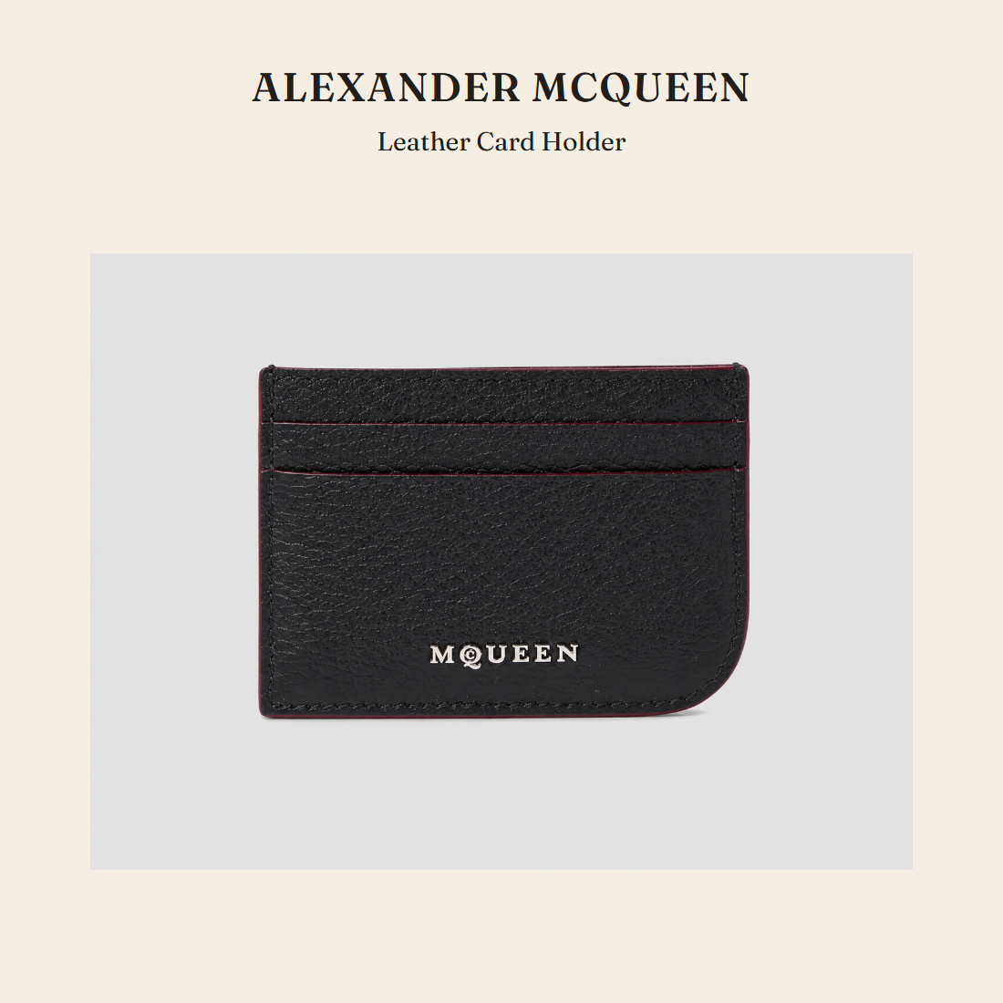 알렉산더 맥퀸(Alexander McQueen) Leather Card Holder 지갑 - 영국 정품 직수입 | Lhea UK(레아영국)