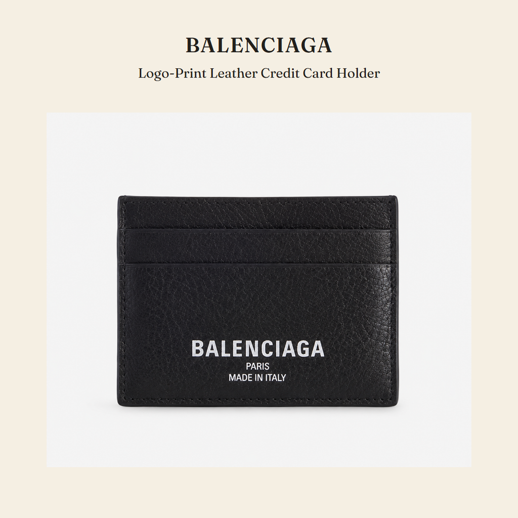 발렌시아가(Balenciaga) Logo-Print Leather Credit Card Holder 지갑 - 영국 정품 직수입 | Lhea UK(레아영국)