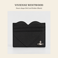 Vivienne Westwood Heart-shape Orb Card Holder (Black) 지갑 - 영국 정품 직수입 | Lhea UK(레아영국)