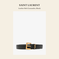 생로랑(Saint Laurent) Leather Belt (Cassandre, Black) 벨트 - 영국 정품 직수입 | Lhea UK(레아영국)