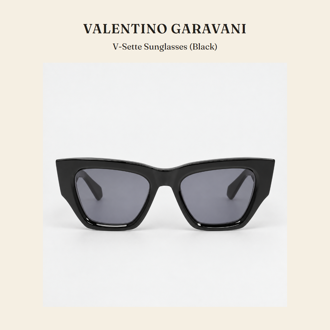 Valentino Garavani V-Sette Sunglasses (Black) 선글라스 - 영국 정품 직수입 | Lhea UK(레아영국)