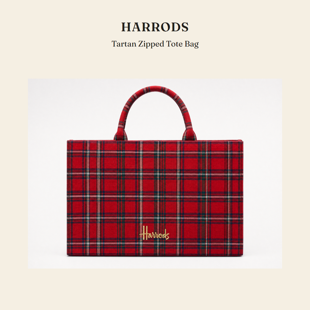 해로즈(Harrods) Tartan Zipped Tote Bag 토트백 - 영국 정품 직수입 | Lhea UK(레아영국)
