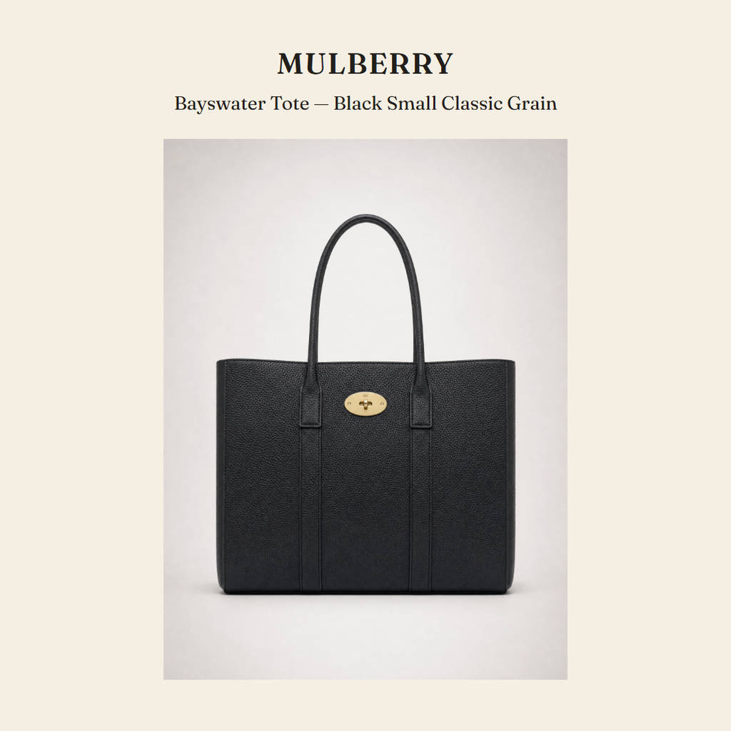 멀버리(Mulberry) Bayswater Tote — Black Small Classic Grain 토트백 - 영국 정품 직수입 | Lhea UK(레아영국)