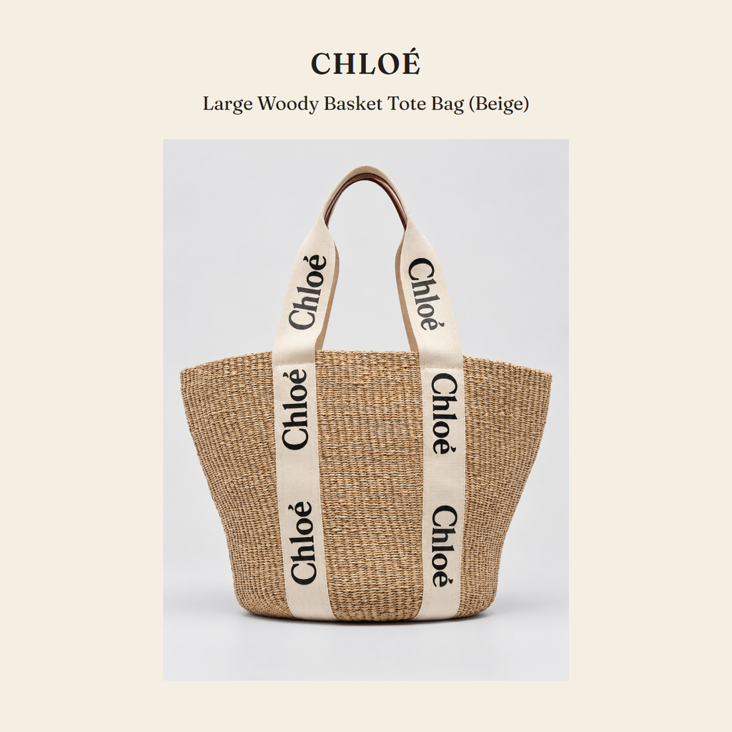 클로에(Chloé) Large Woody Basket Tote Bag (Beige) 토트백 - 영국 정품 직수입 | Lhea UK(레아영국)