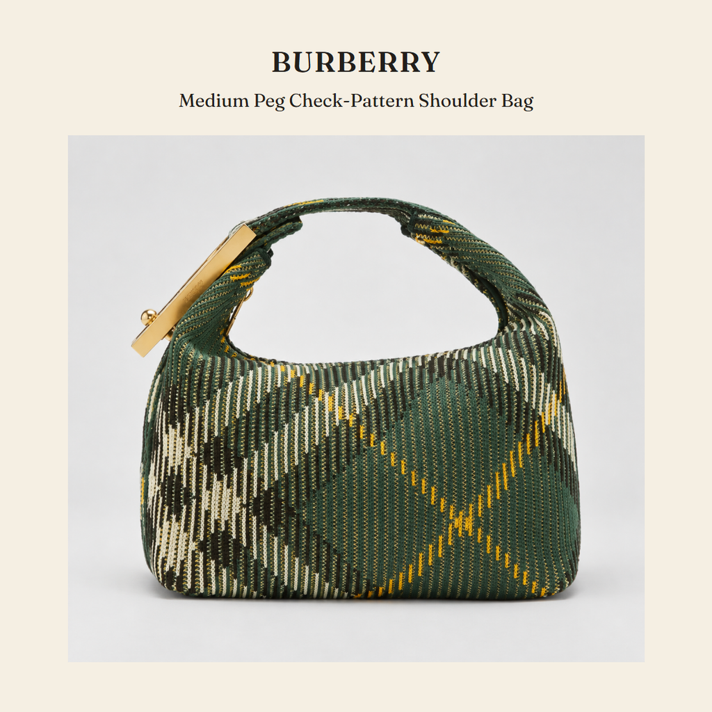 버버리(Burberry) Medium Peg Check-Pattern Shoulder Bag 숄더백 - 영국 정품 직수입 | Lhea UK(레아영국)