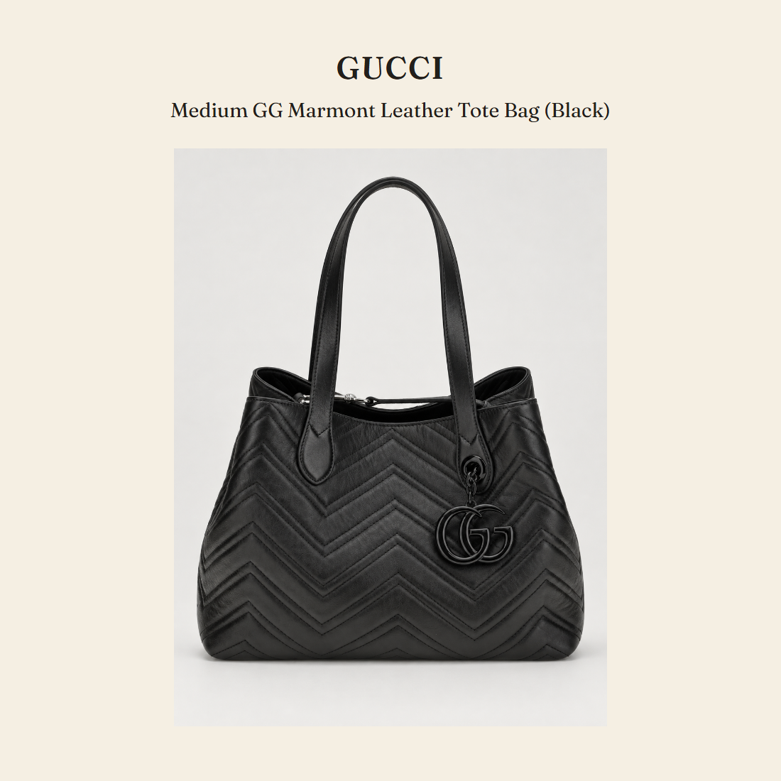 구찌(Gucci) Medium GG Marmont Leather Tote Bag (Black) 토트백 - 영국 정품 직수입 | Lhea UK(레아영국)